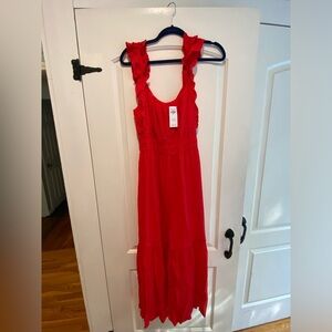 Abercrombie & Fitch Red Maxi dress Size-LT